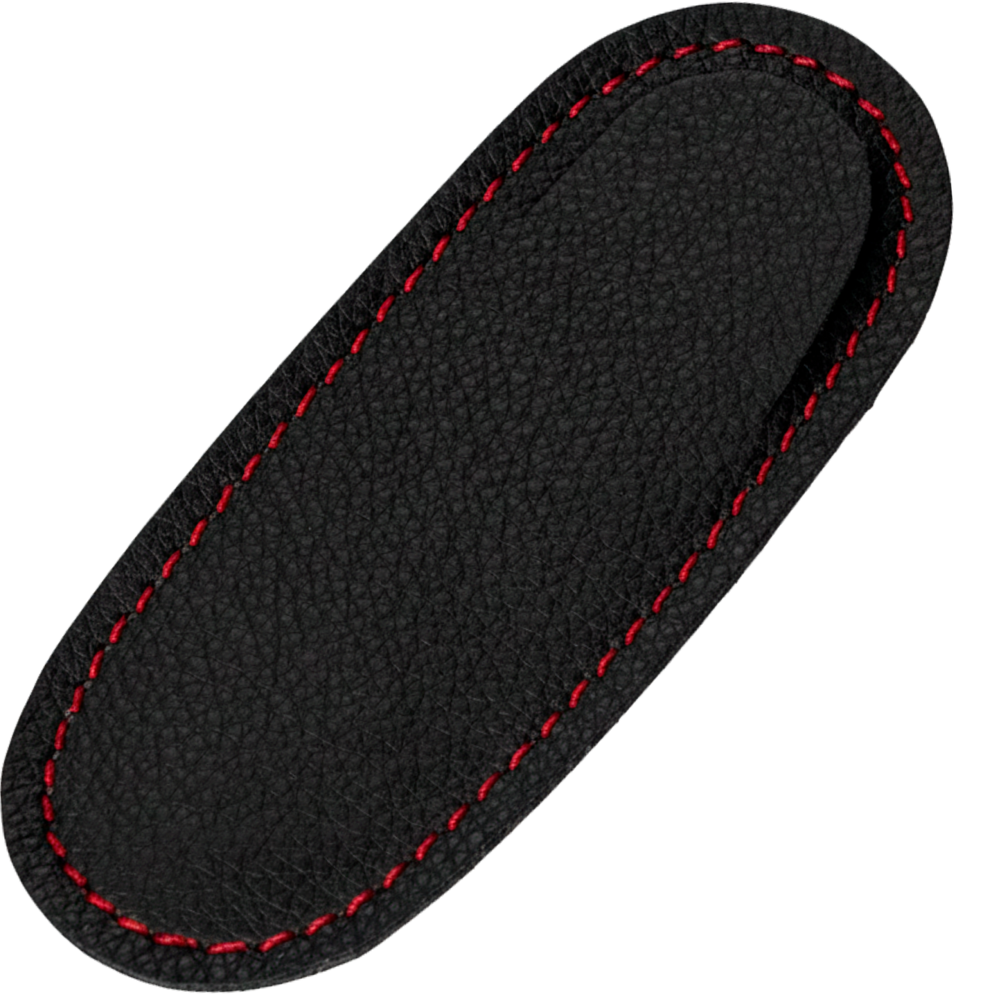 Cudeman Sheath ref. 627 - Black Skai with Red Stitching