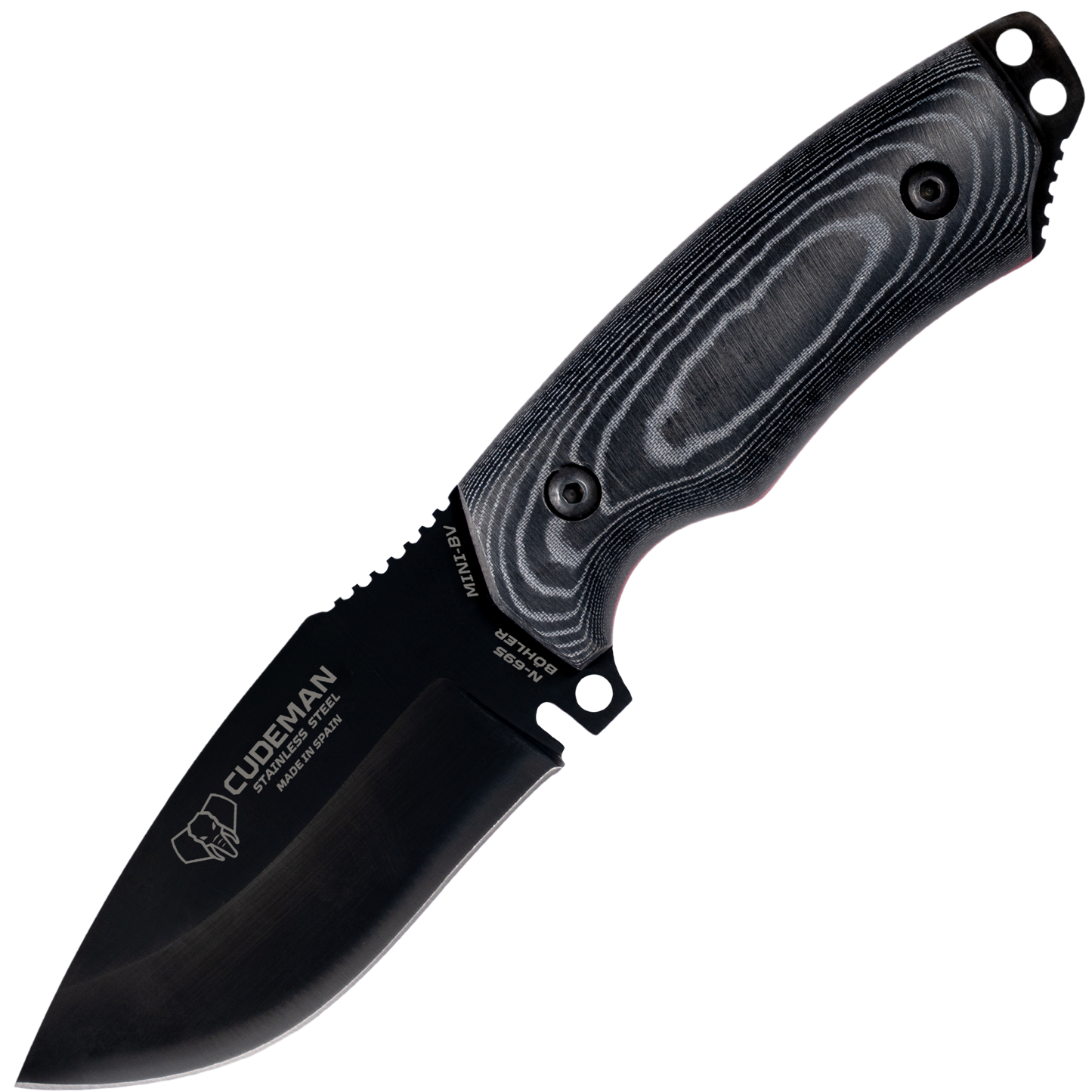 Cudeman Mini Boina Verde Black Micarta Blued Blade
