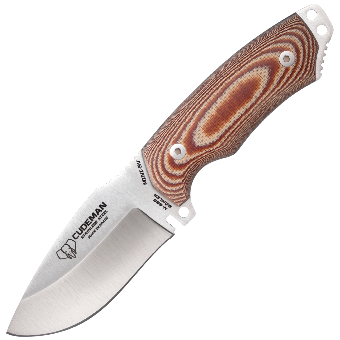 Cudeman Mini Boina Verde 115-X Sand Micarta Fixed-Blade Knife