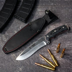 BOINA VERDE CADETE (291-M) Micarta negra satinada con separador rojo