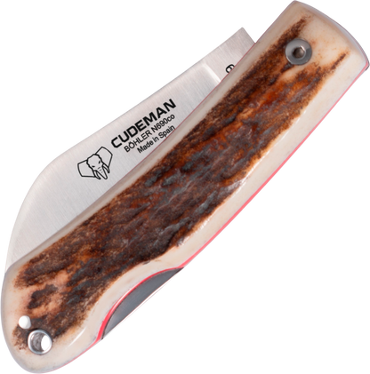 Cudeman La Marinera Stag Antler Pocket Knife