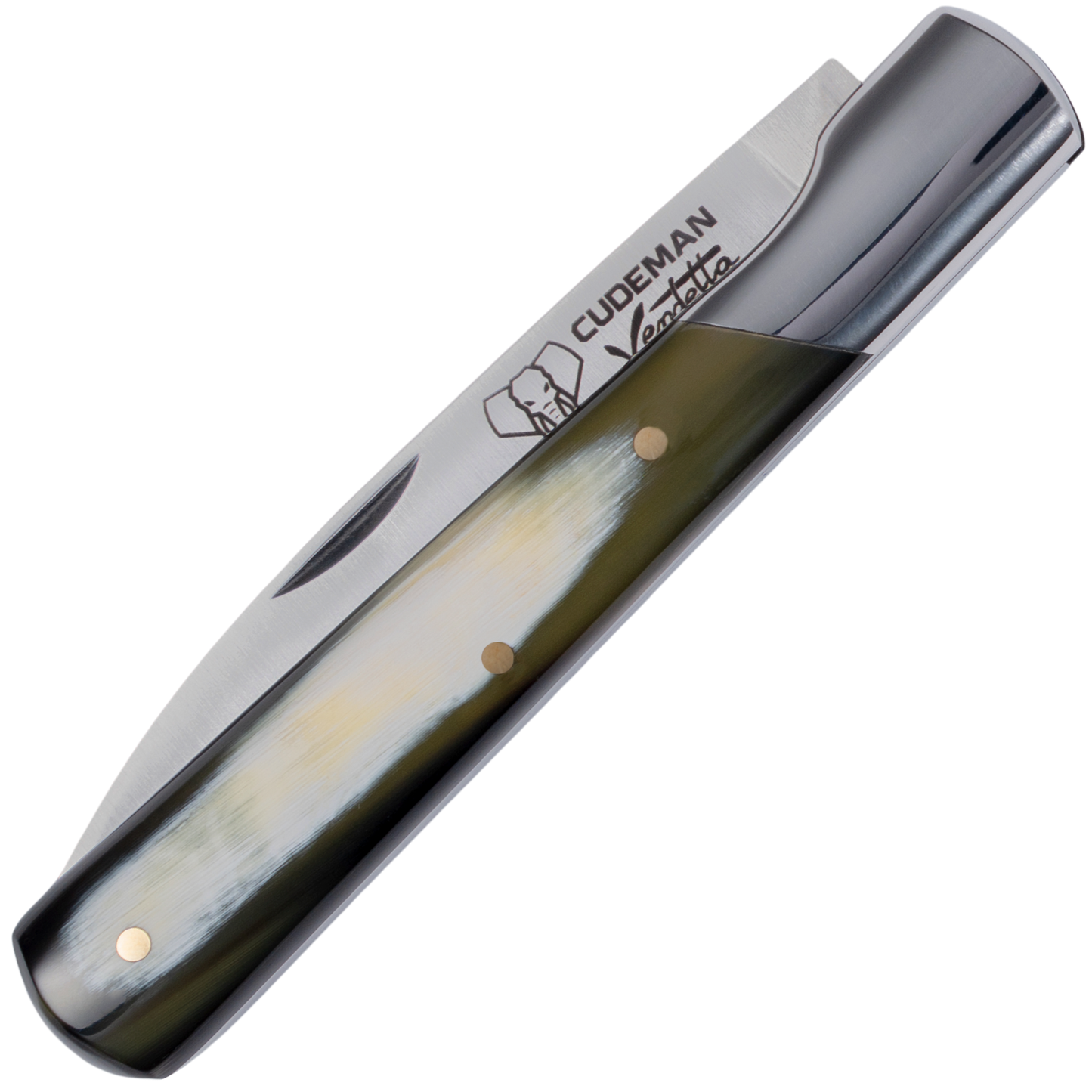 Cudeman VENDETTA Bull Horn Pocket Knife with Bolster